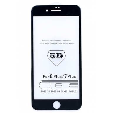 LCD apsauginis stikliukas "5D Full Glue" Xiaomi Redmi Note 7/Note 7 Pro lenktas juodas