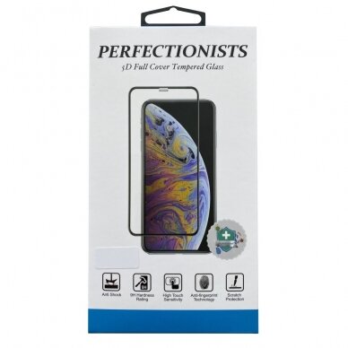 Apple iPhone XS Max/11 Pro Max LCD apsauginis stikliukas 5D Perfectionists lenktas juodas