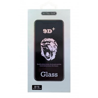 Apple iPhone 14 LCD apsauginis stikliukas 9D Gorilla juodas