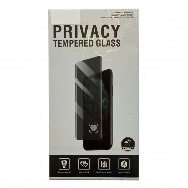 Apple iPhone 12 mini LCD apsauginis stikliukas Full Privacy juodas