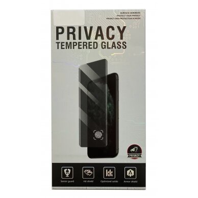Apple iPhone 14 LCD apsauginis stikliukas Full Privacy juodas
