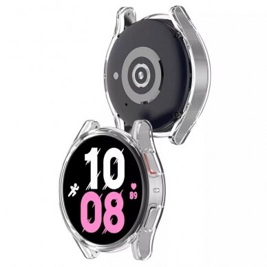 Samsung Watch 4 40mm LCD apsauginis stikliukas/dėklas 360 degree cover skaidrus