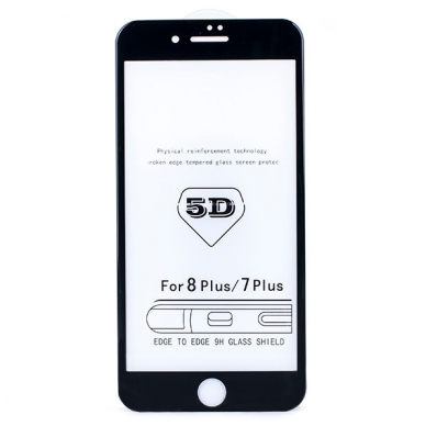 OnePlus 7T LCD apsauginis stikliukas "5D Full Glue" juodas