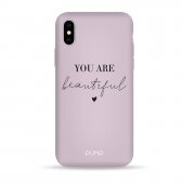 iPhone X/XS dėklas Pump Silicone Minimalistic "You Are Beautifull"