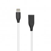 Silikoninis kabelis USB-Lightning (baltas, 2m)