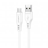 USB kabelis Acefast C3-09 USB-A to MicroUSB 1.2m baltas