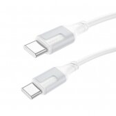 USB kabelis Borofone BX101 60W USB-C to USB-C 1.0m baltas