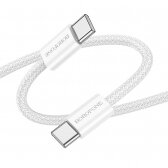 USB kabelis Borofone BX104 USB-C to USB-C 60W 1.0m baltas