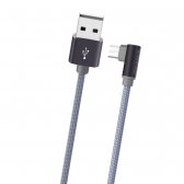 USB kabelis Borofone BX26 microUSB 1m metalinis pilkas