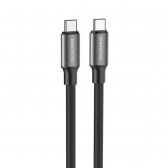 USB kabelis Borofone BX82 60W Type-C to Type-C 1.0m juodas