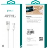 USB kabelis Devia Smart Type-C 2m baltas
