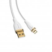 USB kabelis Devia Star Series Woven Lightning 1.5m baltas