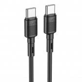 USB kabelis Hoco X83 60W Type-C to Type-C 1.0m juodas
