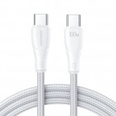USB kabelis Joyroom S-CC100A11 Type-C to Type-C 100W 1.2m baltas