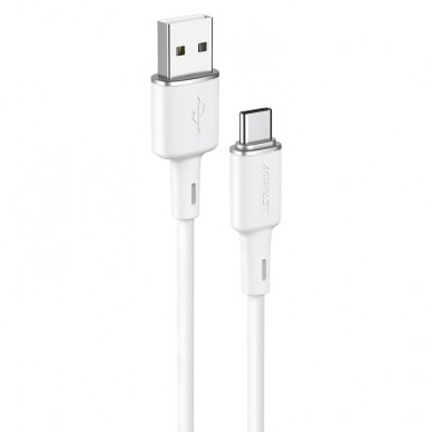 USB kabelis Acefast C2-04 USB-A to USB-C 1.2m baltas