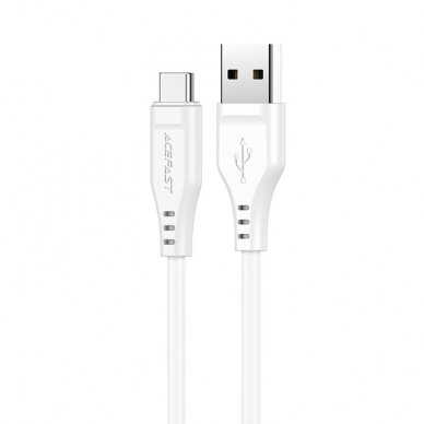 USB kabelis Acefast C3-04 USB-A to USB-C 1.2m baltas