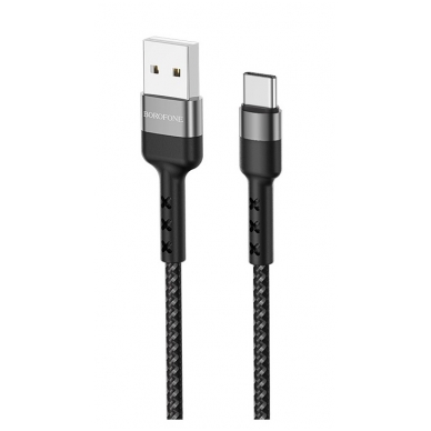 USB kabelis Borofone BX34 Type-C 1m juodas