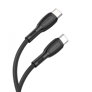 USB kabelis Borofone BX86 Advantage 60W Type-C 1.0m juodas