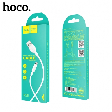 USB kabelis HOCO X25 microUSB 1m baltas