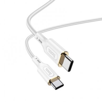 USB kabelis Hoco X95 60W Type-C to Type-C 1.0m baltas
