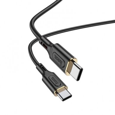 USB kabelis Hoco X95 60W Type-C to Type-C 1.0m juodas