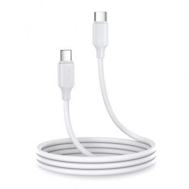 USB kabelis Joyroom S-CC060A9 Type-C to Type-C 60W 1.0m baltas