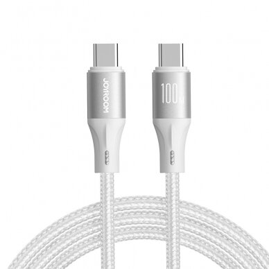 USB kabelis Joyroom SA25-CC5 USB-C to USB-C 100W 1.2m baltas