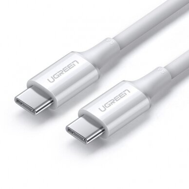 USB kabelis Ugreen US300 USB-C to USB-C 5A 100W 2.0m baltas